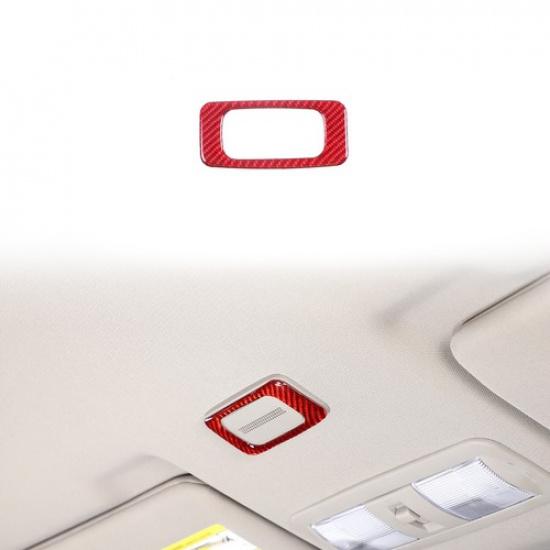 Red Carbon Overhead Roof Microphone Trim Sticker For Nissan Frontier -2024