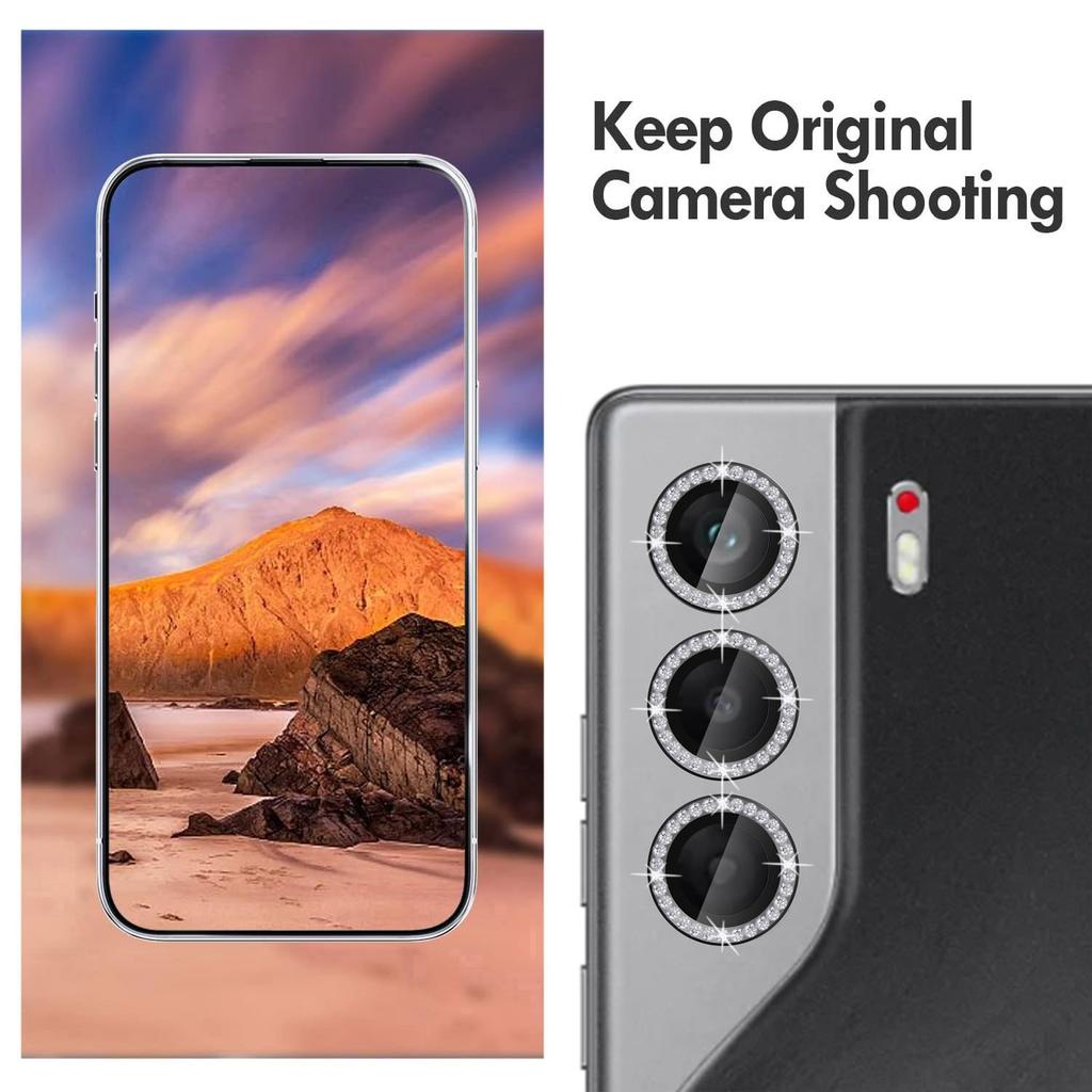 For TECNO Camon 40 Pro 4G Camera Lens Protector Diamond Ring Design Tempered Glass Lens Film