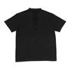 Men's Solid Color Drawstring Short Sleeve T-Shirt Men's Casual Stand Collar Shirt