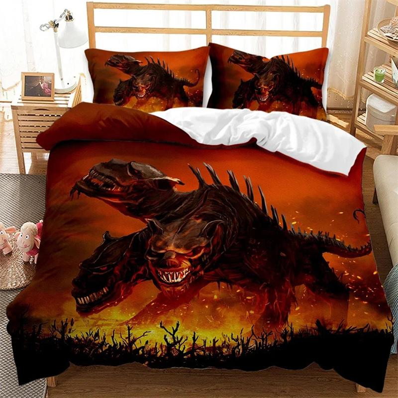 

Modern Elegant 3D Dinosaur Sets Jurassic World Battle Unique Kids Boys Polyester King Quilt Comforter Comforter (quilt)-EU Single(135*200cm)3pcs