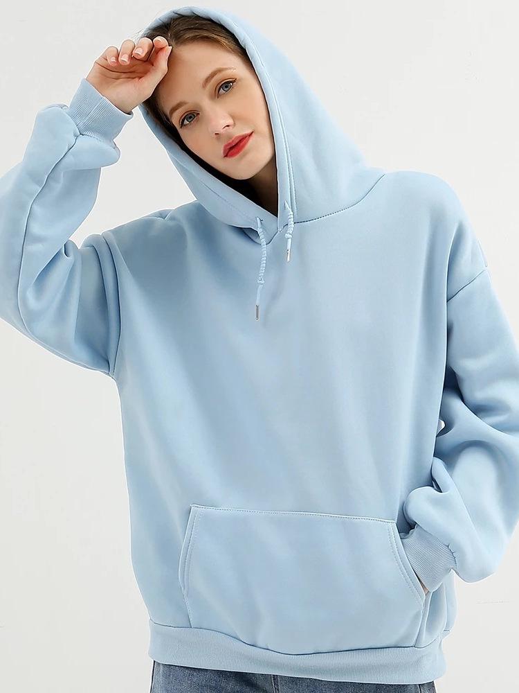 Autumn & Winter Plus Velvet Loose Hooded Sweatshirt