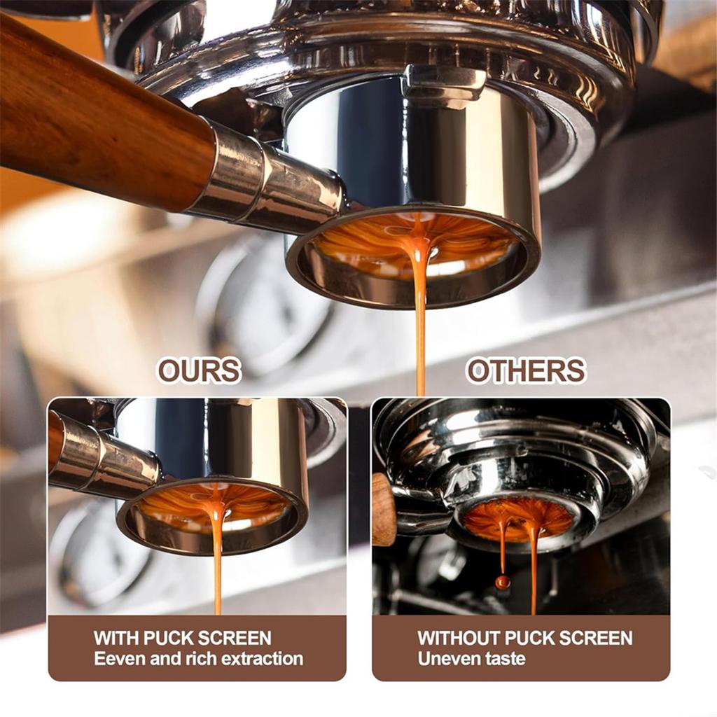 ABIY 54 Mm Bottomless Portafilter with Puck Screen, for Breville Barista Express Machines,Stainless Steel Portafilter