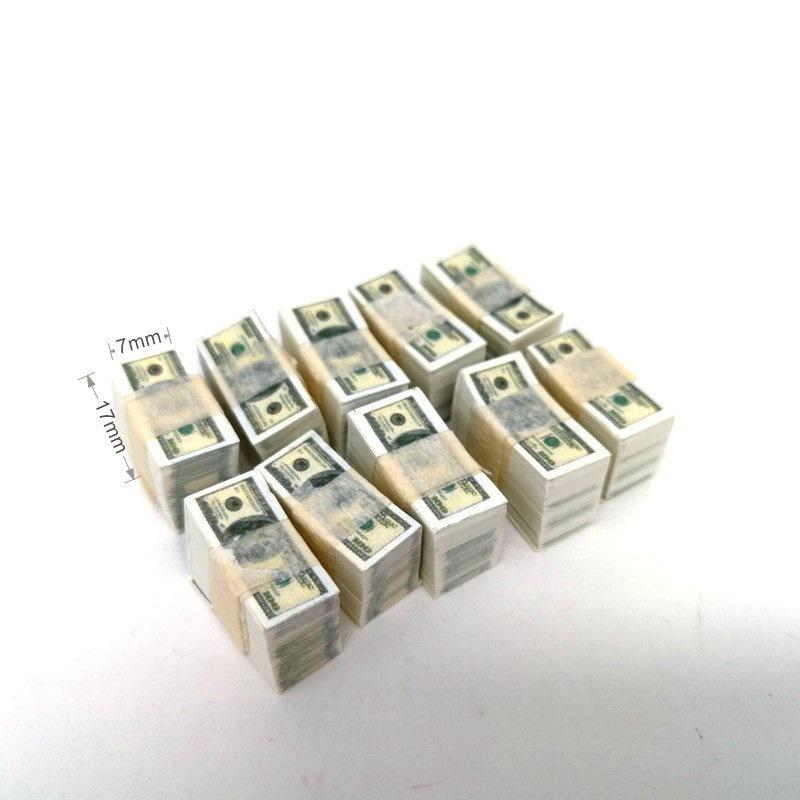 100 Sheets/set Mini Dollar 1:12 Dollhouse Miniature Doll House Accessories Restaurant Mini Play Toys