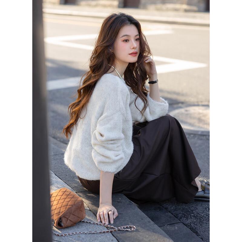 Mokana Women's Autumn/Winter Long-Sleeve Knitted Sweater