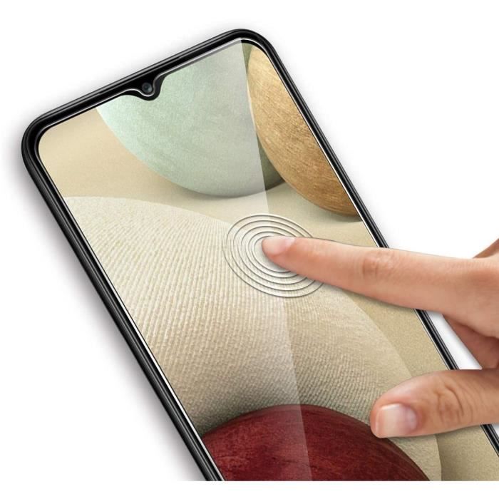 Film de protection d'écran - PHONILLICO - Samsung A12 - Pack de 2 - Verre trempé - Résistant aux rayures