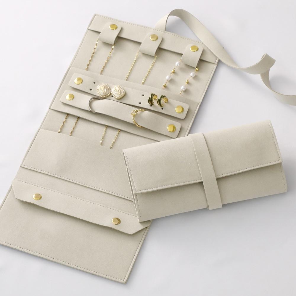 Jewelry Roll Bag High-Quality Foldable Jewelry Storage Organizer Travel Jewelry Storage Superficial Fiber For Travel Home