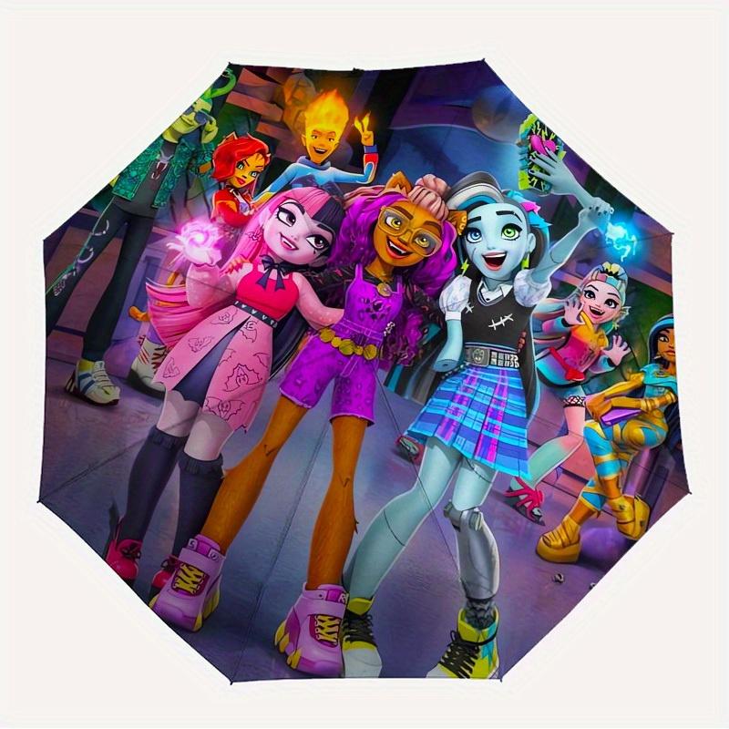 1pc Monster High, Halloween Themed High-quality Umbrella,Automatic Opening and Closing Umbrella,Multi-functional Umbrella G0811401