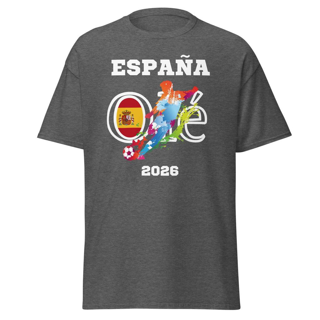 Spains Football Theme for 2026 Tshirt Summer New HotsellingUnisexs Womens Hip Hop Fashion Cotton Oversized Tshirt Street Y2K