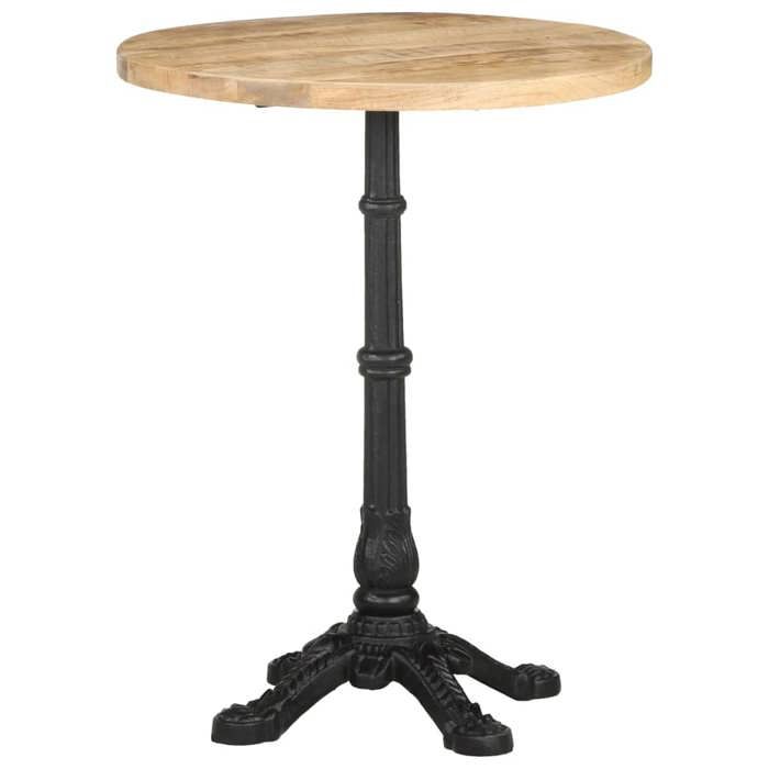 VidaXL Bistro Table Ø60x76 Cm Raw Mango Wood