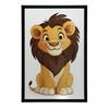 Plakat Uśmiechnięty Lew Plakat Uśmiechnięty Lew, 50X70 Cm, Rama Drewniana Jasny Dąb, Papier Matowy 230 Gsm