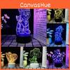 Night Light 3d Paw Patrol Toys Illusion Lamp 7 Colors Changing Desk Led Lights