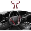 RT-TCZ for Silverado Steering Wheel Trim Carbon Fiber Interior Accessories for Chevrolet Chevy Silverado 2019+ Suburban 2020+ Tahoe 2021+ 2pcs