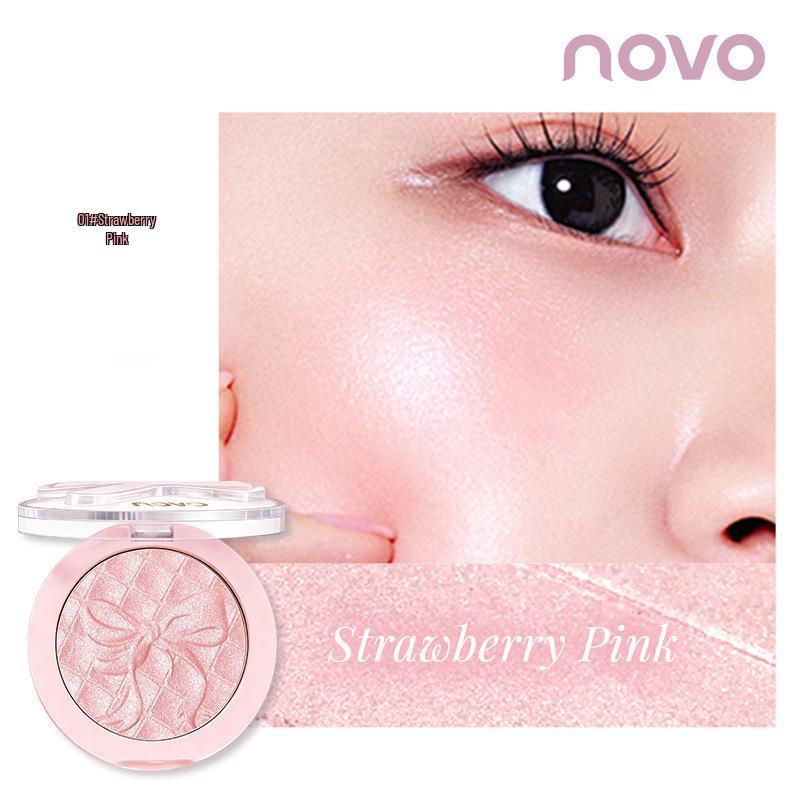 

Novo Pink Satin Pearlescent Blush & Highlighter: Energize and Brighten Skin with a Natural, Long-Lasting Radiance.