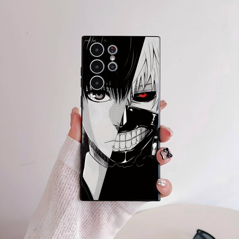 Anime T-Tokyo G-Ghoul Kaneki Phone Case For Samsung Galaxy S25 S24 S22 S23 Ultra S21 S20 Plus Frosted Non-Slip Full Soft Cover