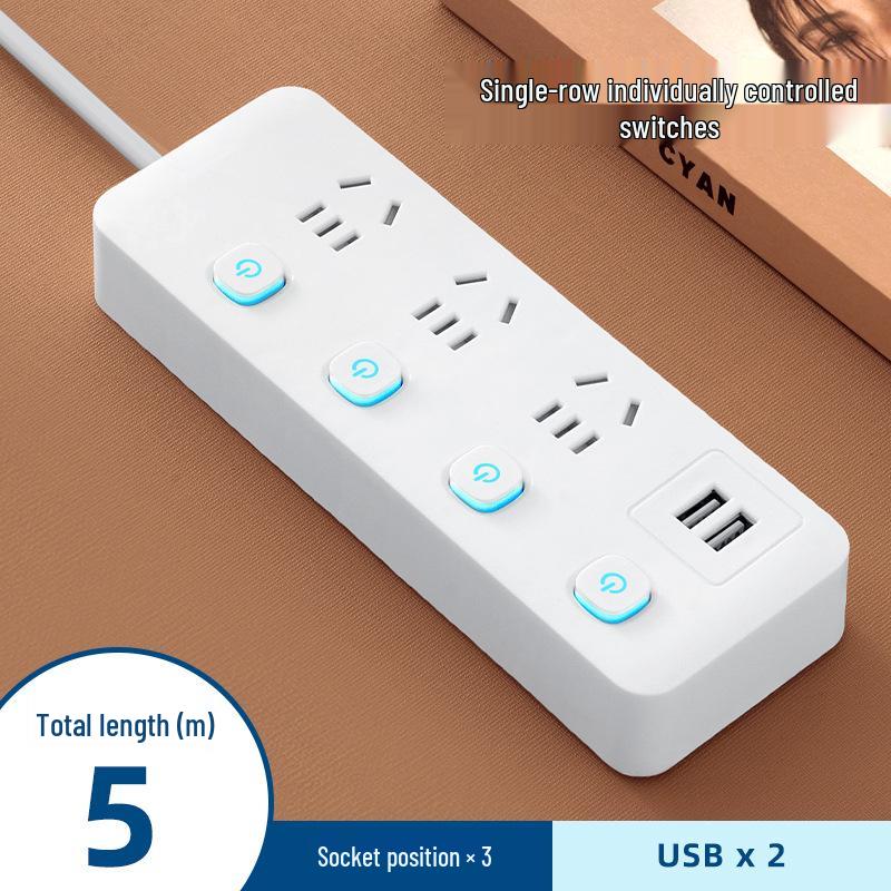 Prelungitor multifuncțional Xiaomi Home cu porturi USB și cablu de extensie