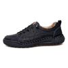 Hand-stitched Casual Leather Shoes For Men Breathable and Waterproof for All Seasons  Lightweight and Durable For Everyday Wear