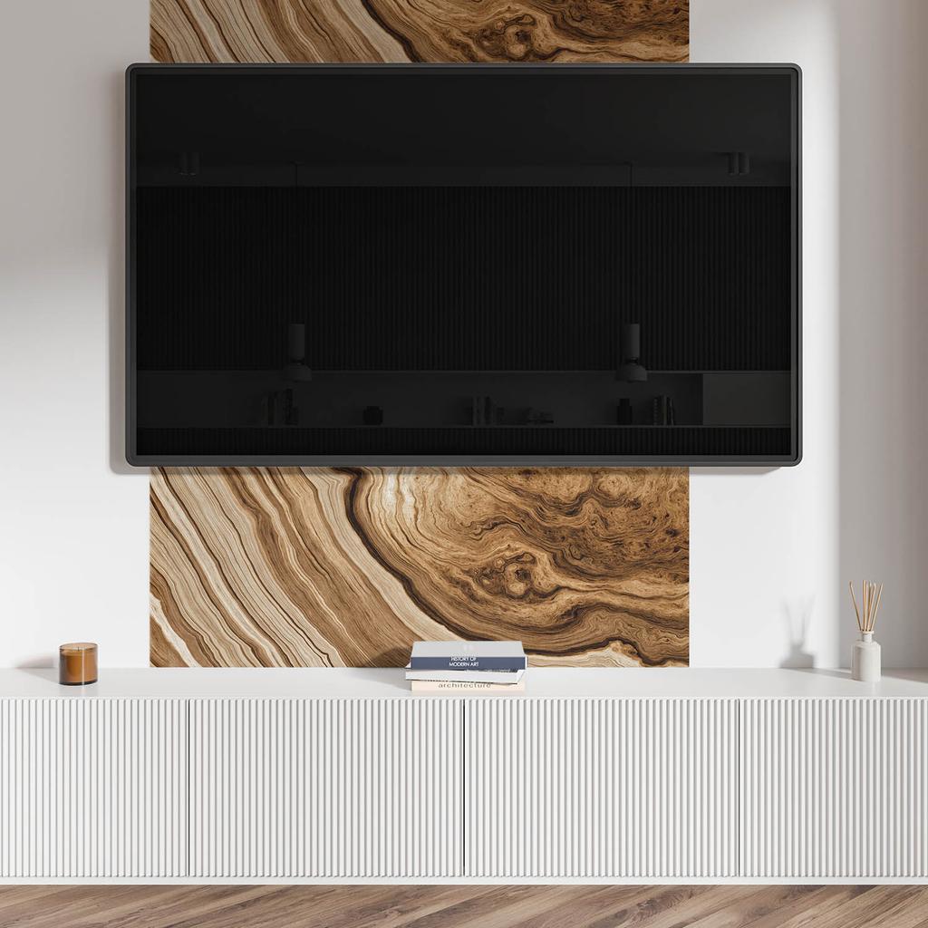 Naklejany Dekor Z Grafiką Do Przedpokoju Winylowy 120X60 Cm Naturalne Wzory Drewna