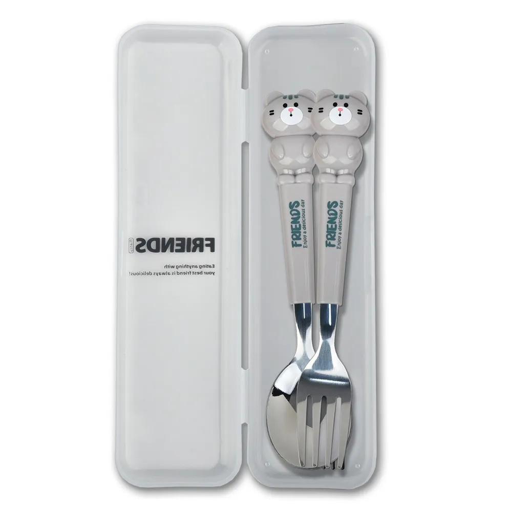 

Милий Мультяшний Портативний Набір Столових Приборів (2 штуки) - Нержавіюча сталь F