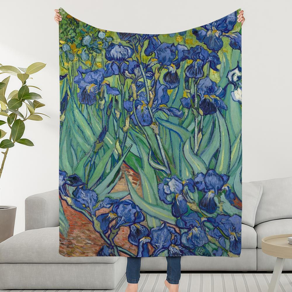 

Blanket Throw Super G-Gogh Cosy V-Van Plush Living Room Sofa Couch Childish Art Birthday Gifts 30x40in