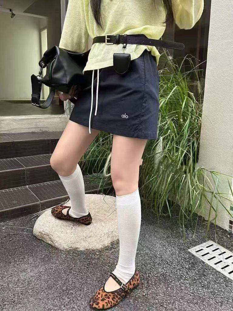 New Women's Summer A-Line Mini Skirt - Quick-Drying, Elastic Waist, Drawstring, Slimming, Casual 2025 Design
