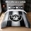 Set Biancheria da Letto Design Las Vegas Raiders 1 Copripiumino + 2 Federe Morbido Traspirante Biancheria da Letto per la Casa