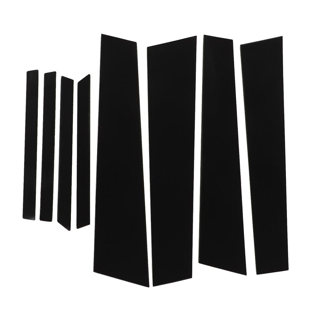 8PCS Pillar Post Window Cover PC Glossy Black B Pillar Posts Decal Cover Replacement For Civic 2012‑2015