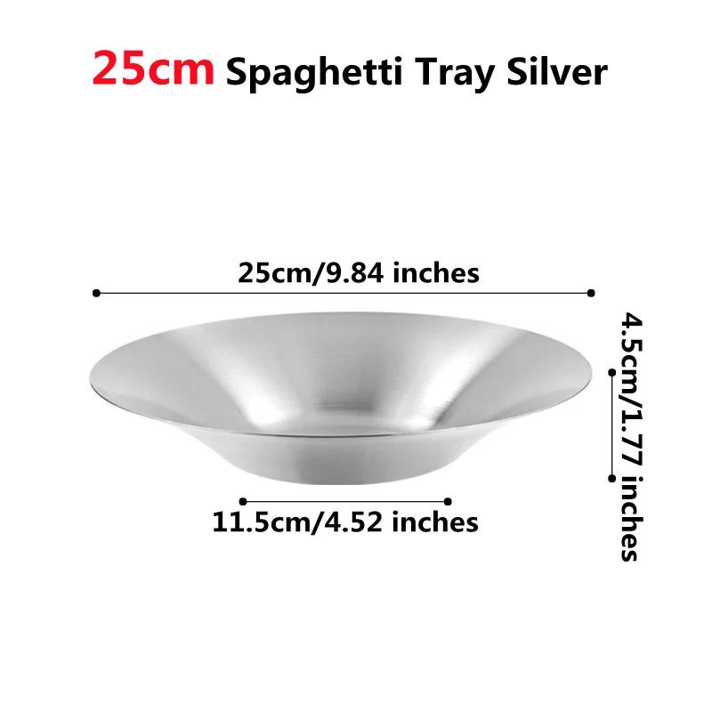 Stainless Steel Circular Salad Bowl Korean Tableware Golden Soup Fruits Noodle Ramen Bowls Food Container Utensils for Kitchen