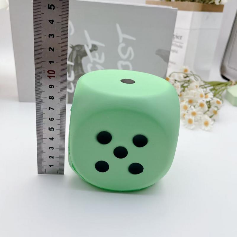 Große Weiche Würfel, Abgerundete Ecken Farbige Punkte PU-Material, Squeeze Stressabbau Unterhaltungsspiel Brettspiel Lehrwerkzeug Spielzeug, Große Würfel