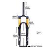 ZTTO MTB Bike Air Fork 120mm Travel Suspension 27.5 29 Inch Quick Release Straight Tube 1 1/8" Bicycle Front Fork Cycling Parts