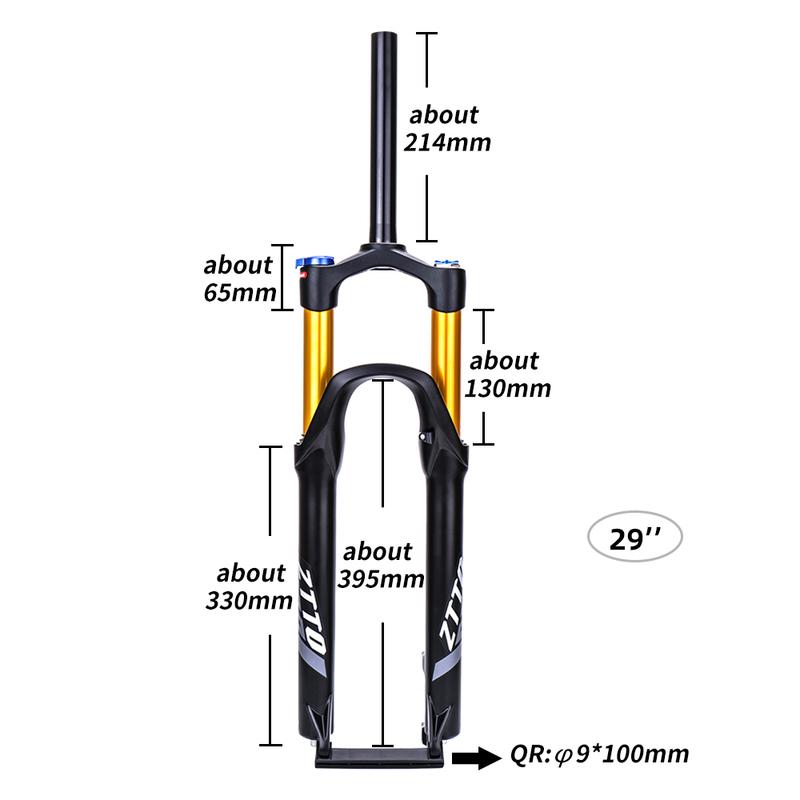 ZTTO MTB Bike Air Fork 120mm Travel Suspension 27.5 29 Inch Quick Release Straight Tube 1 1/8" Bicycle Front Fork Cycling Parts