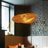 36CM Led Pendant Lamp B&B Chandelier Bamboo Weaving Light for Living Room Dining Handmade Modern Art Bamboo Lampshade Restaurant