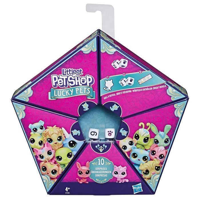 Coffret mystère Lucky Pets - Littlest PetShop - 4 figurines Pet Shop et 4 charms