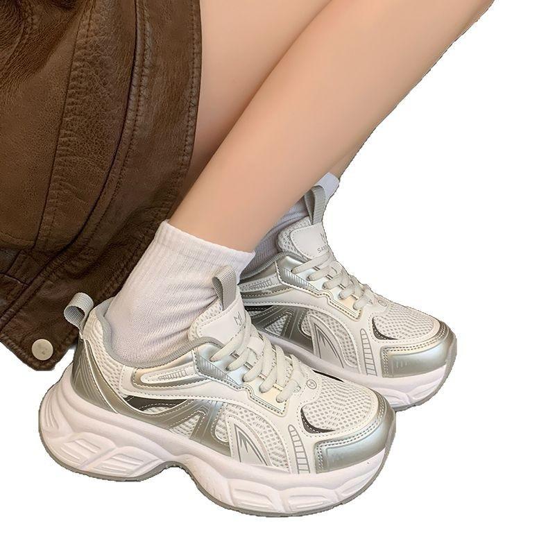 Schlanke Dad-Schuhe Damen Frühling neu dicksohlige Muffin vielseitig und leicht Studenten Freizeit Sport Damenschuhe