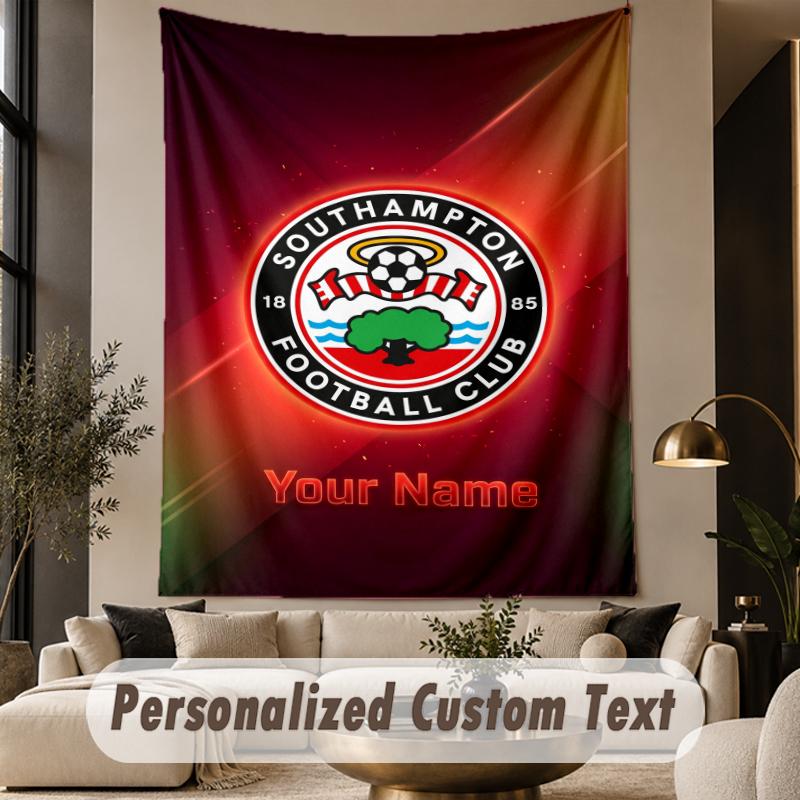 Custom Text Tapestry Southampton FC Print Wall Tapestry Indoor Living Room Wall Decor