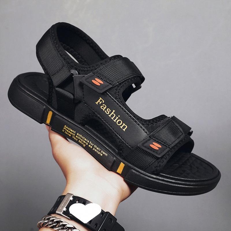 2025 Summer New Sandals Men's Trendy Outer Wear Casual Flat-bottomed Slippers Thick-soled Sports Non-slip Beach Shoes