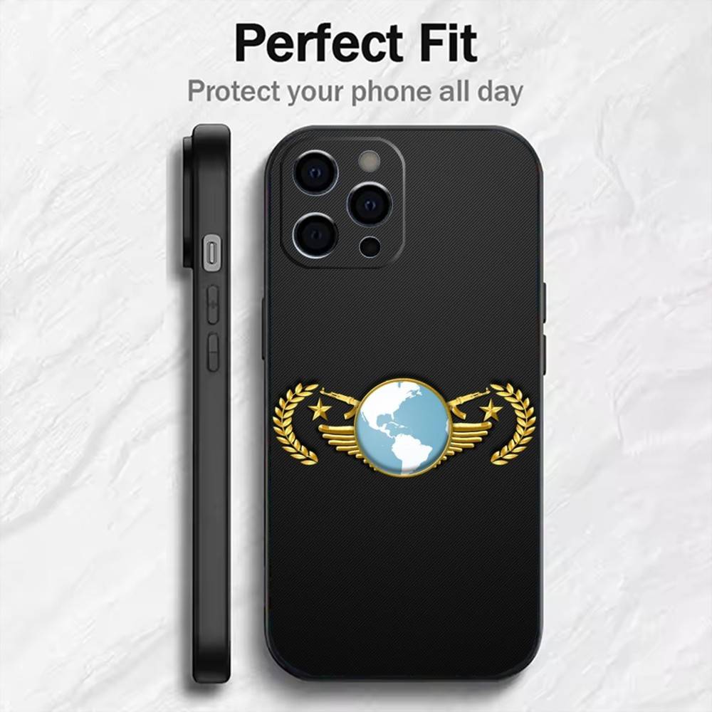 Game CS2 C-Counter S-Strikes Phone Case For iPhone17,16,15,14,13,12 Plus,Max Soft Silicone Black Cover