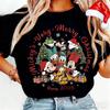 2025 Christmas Mouse Women Unisex Summer TShirt Family Matching Set Casual Unisex LooseFit ShortSleeve Top Y2K