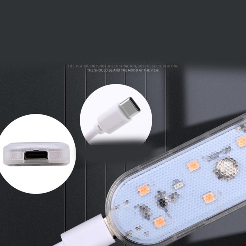 2Pcs Car Interior Lights Car Ceiling Lights Magnetic Sticker Wireless Touch Light Car Accessories Night Reading Light
