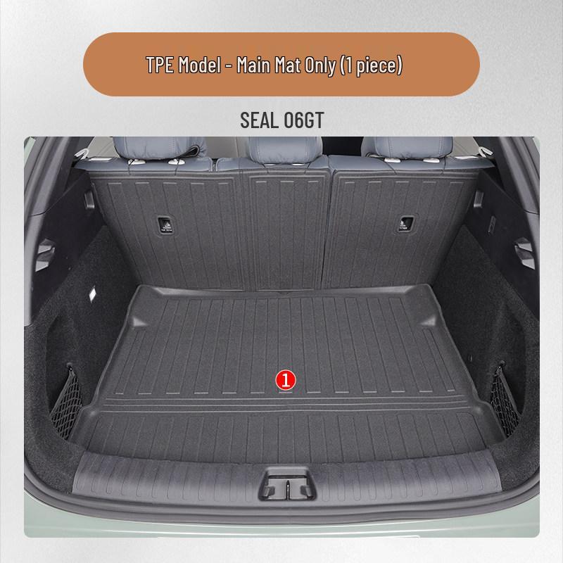 Waterproof Trunk Mat for BYD Seal 06 GT - Full Coverage Nappa Leather & TPE 06 GT TPE Trunk Mat [Main Mat - 1 Piece]