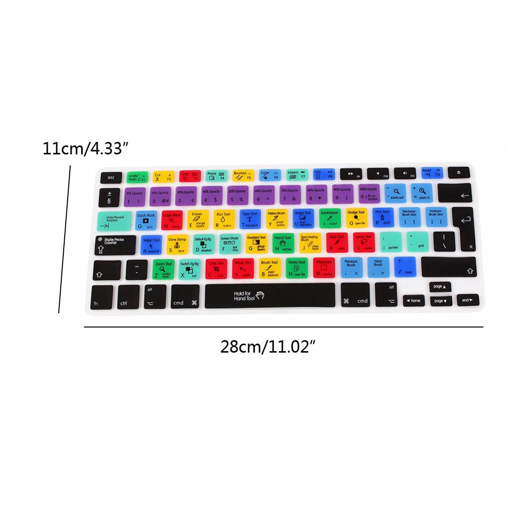 Keyboard Skin Hot Keys Keyboard Cover for 13"A1466 A1369 A1278 A1425
