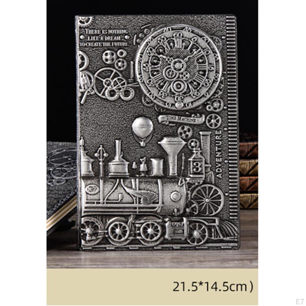 Embossed Locomotive Image Writing Notebook A5 Journal Sketchbook for Writers and Travelers