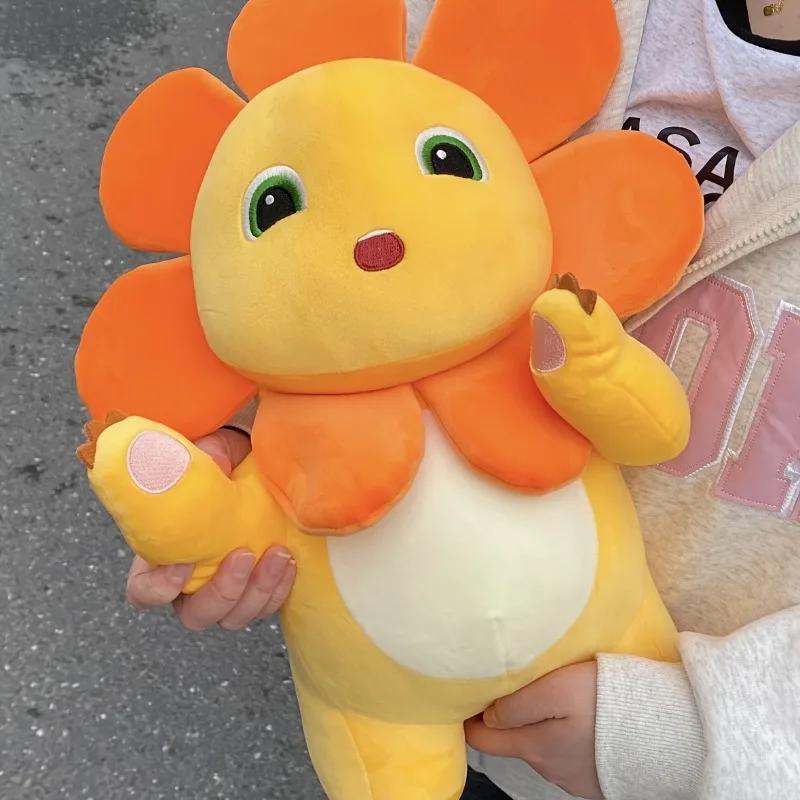 Cute Soft Yellow Plush Toy with Orange Wings Fluffy Stuffed Animal Gift for Christmas Birthdays Kids Mothers Day Halloween Party