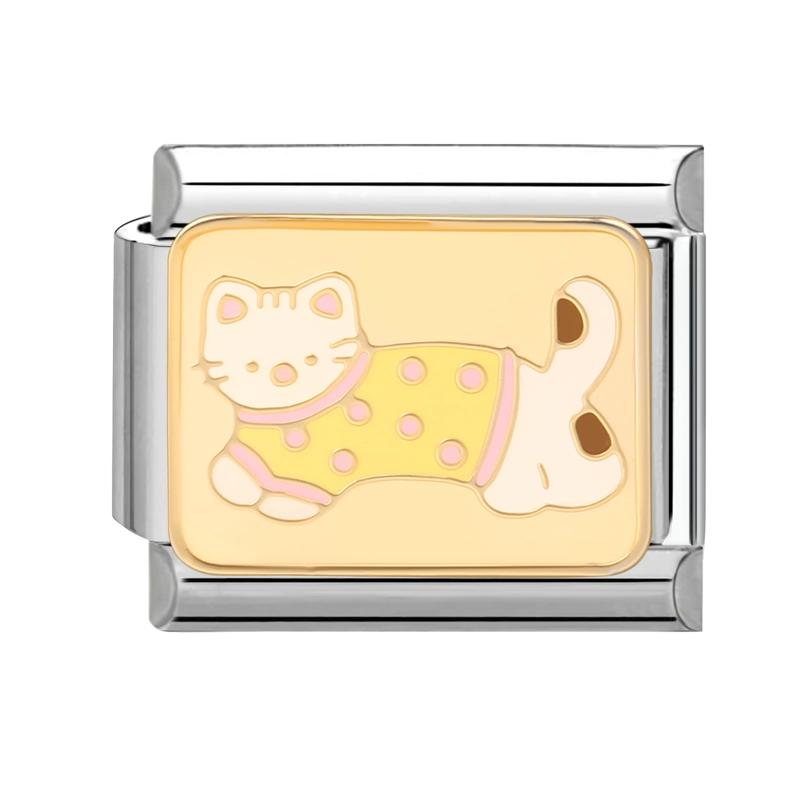 Fashion Colorful Y2K Animal Series Cat Dog Italian Charm Beads Fit 9MM Stainless Steel Bracelets Gifts Women Jewelry DIY Making