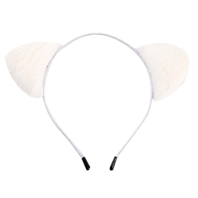 

Нежный обруч для ушей Милый ободок для волос Модный головной убор для различных нарядов 1 белый