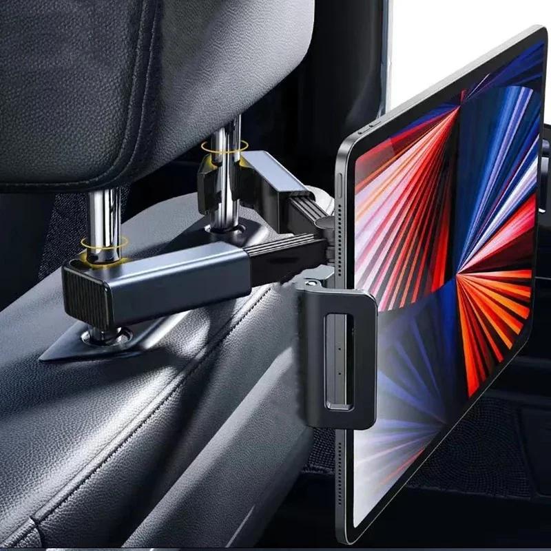 360 Degree Swivel Tablet Stand Headrest Tablet Mount, For IPad 4.7"-12.9" Car Pillow Phone Holder, Rear Seat Headrest