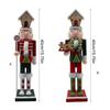 Holiday Nutcrackers Figure Colorful Wood Soldier Puppet with Cookie Family and House Hat Christmas Decorative Ornament