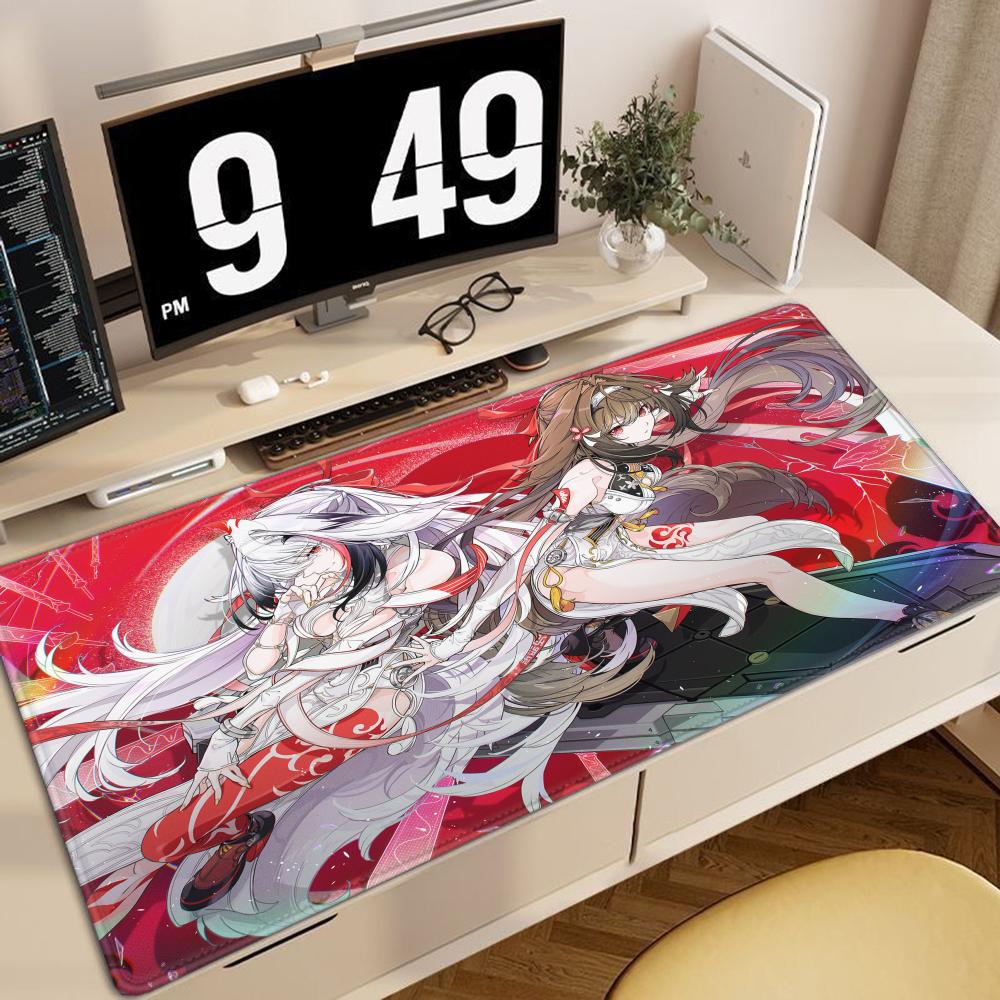 Ye Shunguang Mauspade Neu Zenless Zone Zero Anime Mädchen Spiel PC Zubehör Rutschfestes Mauspade XXL ZZZ Büro Tastatur Schreibtischmatte