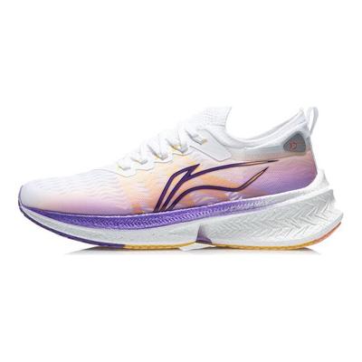 Li Ning Flying Electric Discovery Dopamin Tek Parça Örgü Düşük Bilekli Kadın Koşu Ayakkabısı Spor Ayakkabı Beyaz Mor ARMR006-3