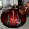3D Electric Guitar Classical Guitar Music Round Carpet Rug for Living Room Bedroom Child Decor,Pet Area Rug Non-slip Floor Mat