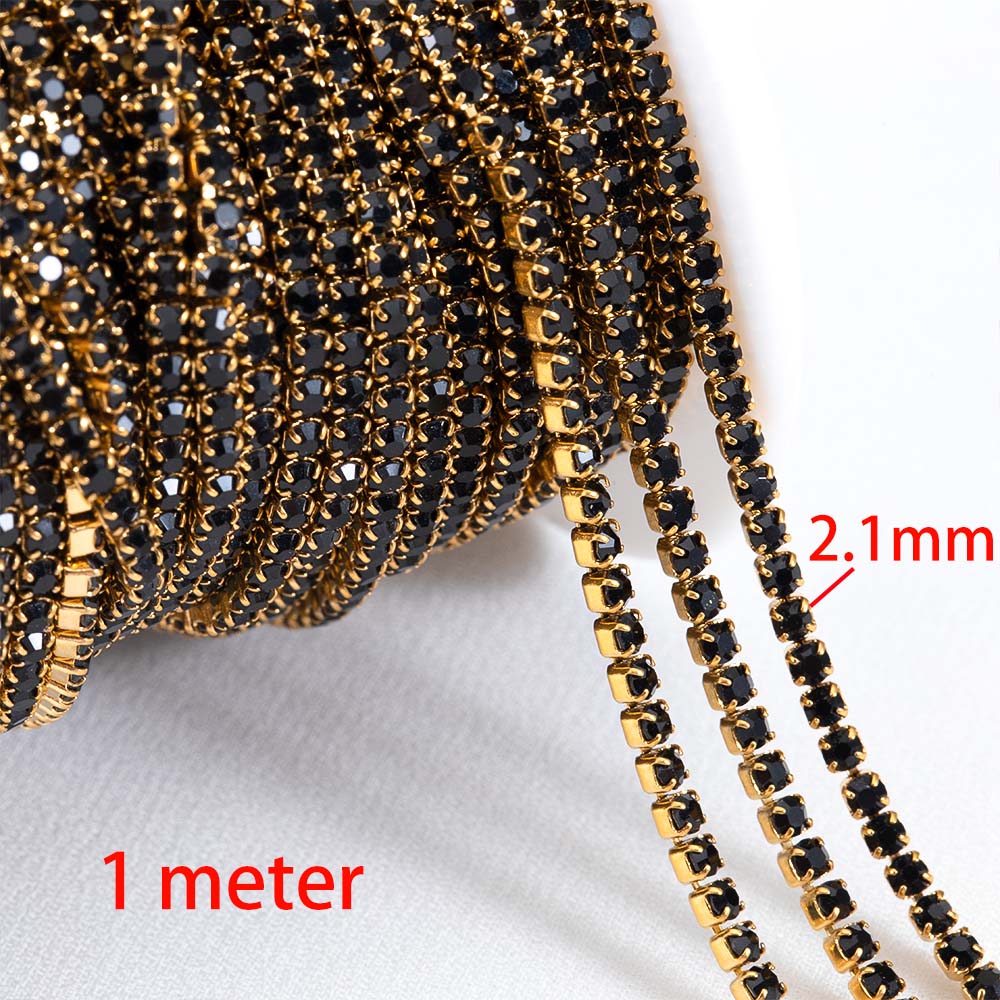 

1Meter Stainless Steel Chain Boho Colorful Cube Square Crystal Beads Chain for DIY Necklaces Bracelets Holiday Jewelry Making 1meter
